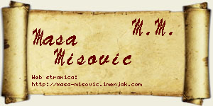 Maša Mišović vizit kartica